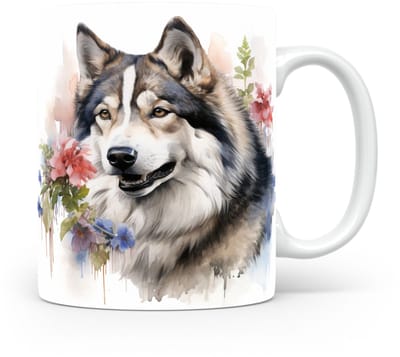 Mok Malamute Beker voor koffie of tas voor thee, cadeau voor dierenliefhebbers, moeder, vader, collega, vriend, vriendin, kantoor, opa, oma, hond, kerst, sinterklaas, verjaardag
