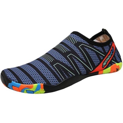 Heren Dames Aqua Schoenen Sneldrogend Stroomopwaarts Strand Waterschoenen Rivier Zee Waden Zwemmen Instapper Unisex Sokken Zeezijde Sneakers 42 donkerblauwe kleur