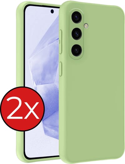 Hoesje - 2 Stuks - Geschikt voor Samsung Galaxy A36 - Sterk & Shockproof - Telefoonhoes - Back Cover - Case Siliconen - Telefoon Hoes - Groen