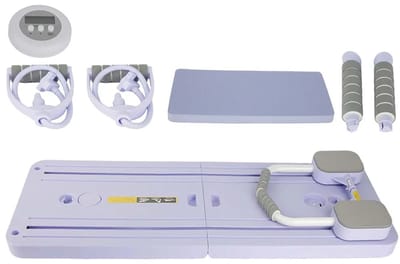Hutjemutje - opvouwbaar pilatesboard - 6 in 1 fitness board - pilates & core trainer - multifunctionele buikplank oefenapparatuur - paars