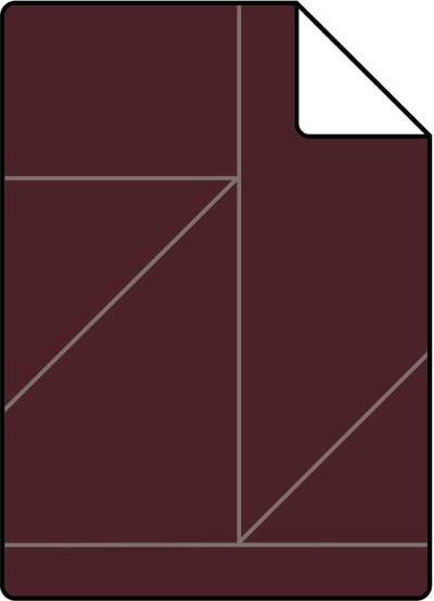 Proefstaal Origin Wallcoverings behang grafische lijnen rood - 26,5 x 21 cm - 347727-S