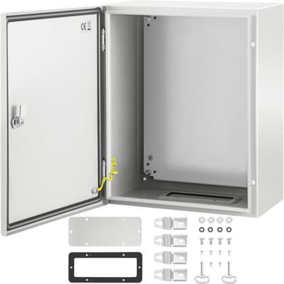 VEVOR schakelkast NEMA industriële behuizing 50x40x25cm NEMA 4X stalen verdeelkast IP66 waterdicht en stofdicht elektrische aansluitdoos voor buiten/binnen met montageplaat