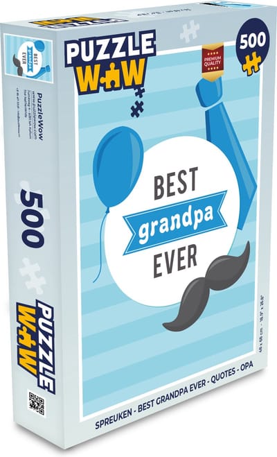 Puzzel Spreuken - Best grandpa ever - Quotes - Opa - Legpuzzel - Puzzel 500 stukjes