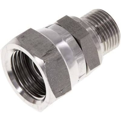G 1/2'' x G 3/8'' F/M RVS Neusstuk 300 Bar - Hydrauliek - FL2S-FM-ST-012G-038G-I