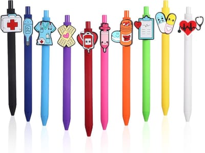 Set van 10 Grappige Balpen, Leuke Cadeaus voor Verpleegkundigen, Cartoon Pen, Medische Accessoires voor Zorgprofessionals en Artsen