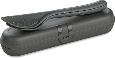 Koziol Bio-Circulair - Klikk Ready Etui met Bestek Set van 3 Stuks - Gerecycled Zonnebloemolie - Grijs