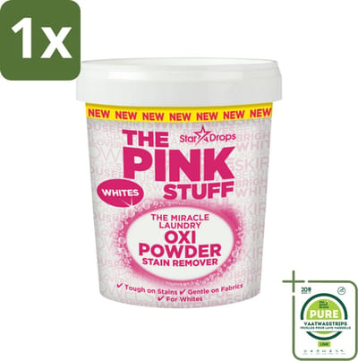 1 x The Pink Stuff - Vlekverwijderaar - Voor Witte Was - 1kg - Vlekverwijderaar - Witte Was - Vlekkenverwijderaar - Voorwasmiddel - Wasmiddel