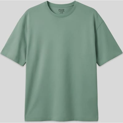 Overmaatse Katoenmix Crew Neck T-Shirt