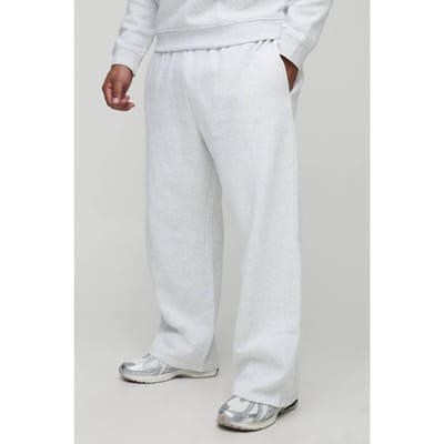 Plus Basic Joggers met rechte pijpen | Grey Marl | Size 3XL