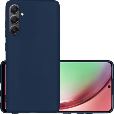 Hoesje - Geschikt voor Samsung Galaxy A54 - Sterk & Shockproof - Hoes Cover - Siliconen Case - Donkerblauw