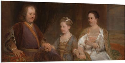 Dibond - Oude Meesters - H. Boerhaave met M. Drolenvaux dochter, Aert de Gelder - 200x100cm Foto op Aluminium (Met Ophangsysteem)