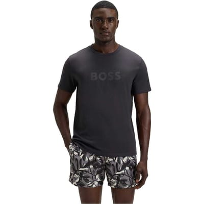 Boss Heren Hbw Logo T-Shirt (Donkergrijs)