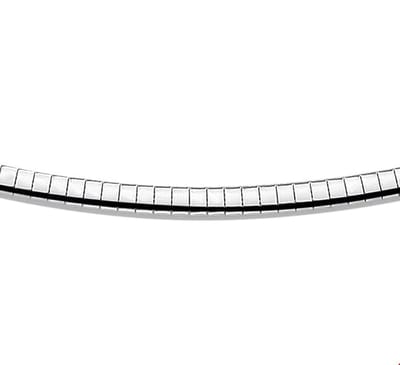 The Jewelry Collection Ketting Omega Bol 4,0 mm - Zilver