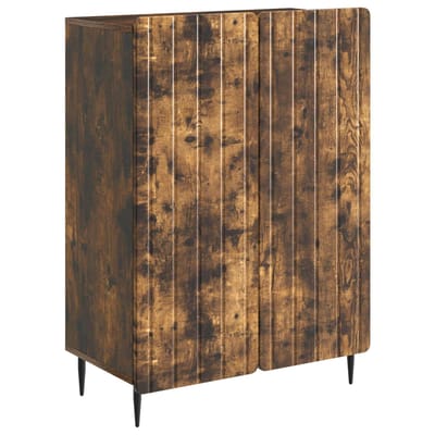 vidaXL - Dressoir - Gerookt - eiken - 66 - x - 34,5 - x - 92 - cm - Bewerkt - hout