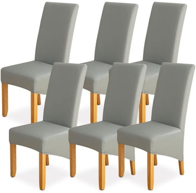 Dailygoods- Stoelhoezen Super Stretch - Set van 6 - Eetkamerstoelen - Antislip - Bescherming tegen vlekken - Duurzaam en zacht materiaal - Stoelcover