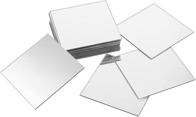 Vierkante Acryl Spiegels - Zelfklevende Wandspiegel Tegels van 7 x 7 cm voor Creatieve Klussen en DIY Projecten, Perfect voor Decoratie en Ambachten