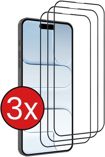 Screenprotector - 3 Stuks - Geschikt voor Apple iPhone Air - Full Cover - Beschermglas - Gehard Glas - Tempered Glass - Screen Protector