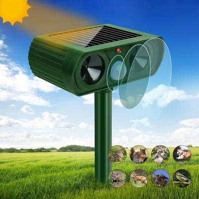 Ultrasone Solar Kat Afschrikkende Apparaat - Waterdichte Dierenbeschermer voor Katten, Honden, Muizen en Vogels in Tuin en Boerderij