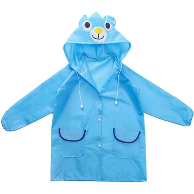 Schattige Cartoon Jongens Meisjes Waterdichte Regenjas Regenjas Kinderen Kinder Regenpak voor Lengte 90cm tot 130cm Blue Bear blue