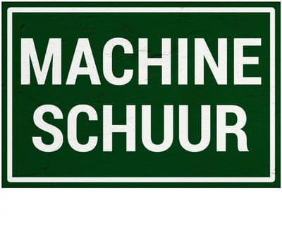 Machineschuur bord | Sign Again materiaal | 18 x 12 cm