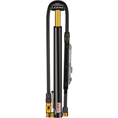 Lezyne Micro Floor Drive HPG Y11 - Fietspomp - Analoge drukmeter - Tot 11 bar - Presta en Schrader ventielen - Aluminium - Zwart
