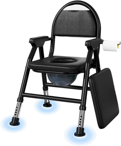 Nexvo® Toiletstoel - Toilet Seat Riser - Zwart - 55cm x 64cm x 84cm