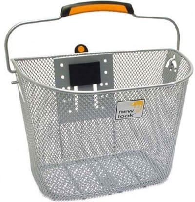 New Looxs Toscane TurnLock Afneembare Fietsmand Stuur - 19 liter - Staal - Zilver