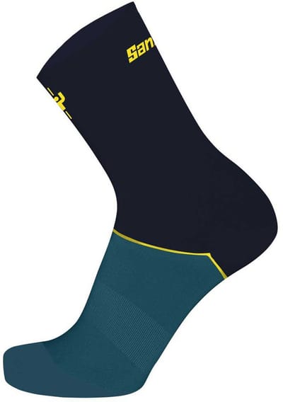 Santini Le Maillot Jaune Lange Sokken Zwart EU 36-39 Man,Vrouw