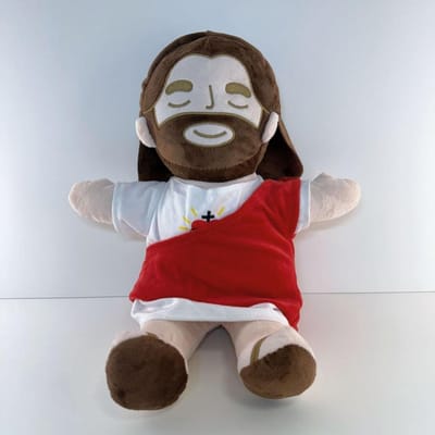 Respirant Jésus Vierge Marie Peluche Apaisante Enfants Douce Apaisante Peluches Jésus Cœur de Jésus Réconfortant Jouet Pâques Cadeaux de Noël