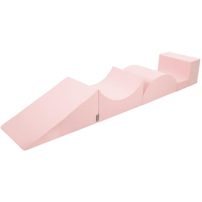 KiddyMoon Speeltuin voor Baby met foam Wig Helling Halfas Stap - Foam blokken speelgoed kinderen XXL - Schuimspeelset - Montessori speelgoed - Zachte baby speelgoed - Schuimrubber speeltoestel - Kinderen speelgoed - Speeltoestellen - Roze