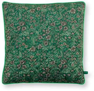 Pip Studio Sierkussen Quilted Daisy Dreams - Kussen voor de Woonkamer - Groen - 50x50cm