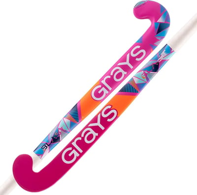 Grijze Ultrabow Houten Hockey Stick Senior - 36,5 Inch - Roze