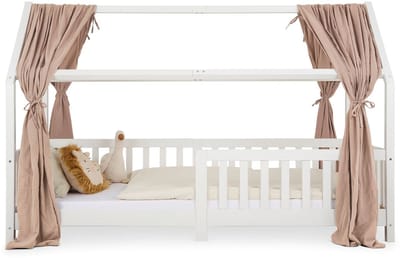 Mousseline-hemel voor het kinderbedje NENA, set van 2 – taupe