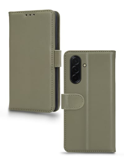 Mobilize Telefoonhoesje geschikt voor Samsung Galaxy A57 Hoesje | Mobilize Premium Gelly Wallet Bookcase Portemonnee | Pasjeshouder voor 3 Pasjes | Telefoonhoesje voor Pinpas / OV Kaart / Rijbewijs - Groen