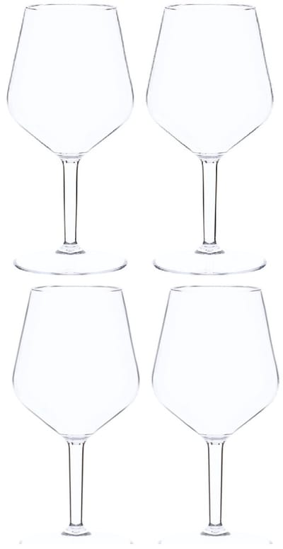 Travellife Lua Camping Wijnglas 4 stuks 470 ml - BPA- en ftalaatvrij - Licht in gewicht - Stoot- en krasbestendig