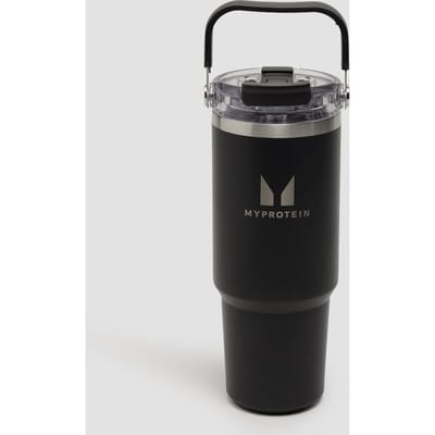 Myprotein Gerecyclede Metalen Top Handle Rietjesfles 900ml - Zwart