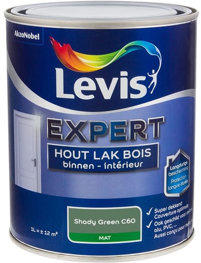 Levis - Expert Hout Lak Binnen Mat Mix - Shady Green C60 - Mengverf - 1 L