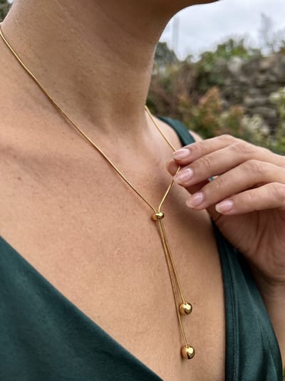 Anelplus Goudkleurige Ketting Dames – Halsketting met Hangers – Elegante Damesketting – Goud