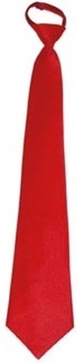 Funny Fashion carnaval verkleed stropdas - rood - 46 cm - polyester - volwassenen - Trump das - met elastiek