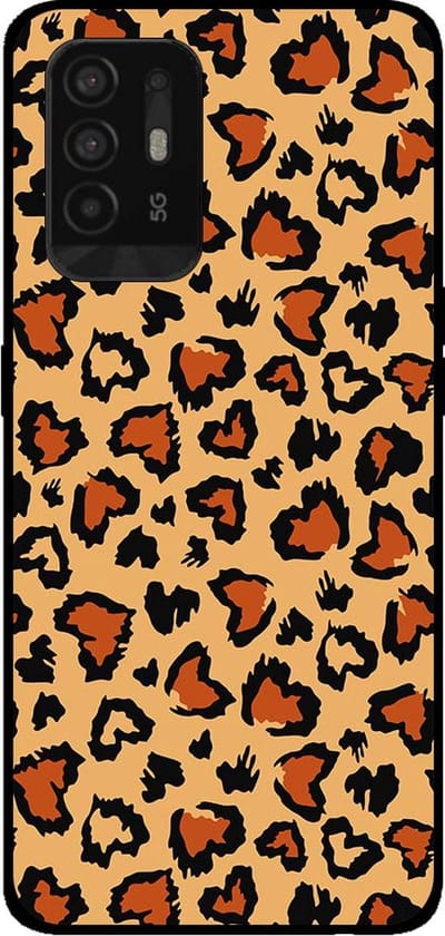 Smartphonica Telefoonhoesje voor OPPO A94 5G met tijgerprint - backcover met panterprint - Bruin geschikt voor Oppo A94 5G