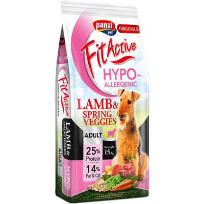 15 kg FitActive Originals Adult Hypoallergenic Lam hondenvoer droog