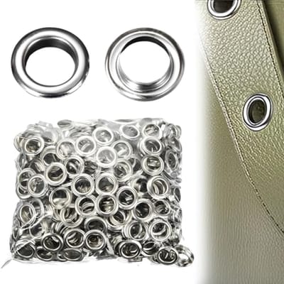 Set van 100 Metalen Ogen en Sluitringen voor Kabeldoorvoer - 5 mm - Duurzaam en Robuust voor Tassen, Gordijnen en Kleding