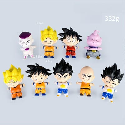 9 Pièces/Ensemble Figurine Anime Dragon Ball Soyez Plein Goku Vegeta Buu Freezer Figurines d'Action Statue PVC Modèle de Collection Jouets Cadeaux Enfants black