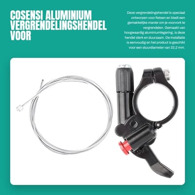 Dailygoods- Fietsvergrendelingshendel op afstand - Aluminiumlegering - Anticorrosie - Lichtgewicht - Compatibel met XCM/XCR/EPICON/EPIXON/RADION - Eenvoudig te installeren - Fietsvergrendeling