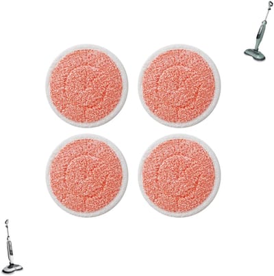 4 stuks - Vervangende dweilpads - Ronde dweilpads - Wasbare stoomdweilpads - Herbruikbare dweilpads - Vervangende pads voor stoomreinigers - Stoomdweildoeken - Ontworpen voor Shark stoomreinigers Shark S7000, S7201, S8001