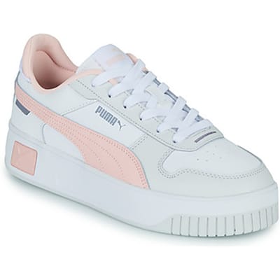 PUMA Carina Street Dames Sneakers - Wit/Lichtroze - Maat 36