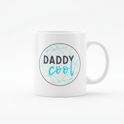 Coole Papa Tekst Koffiemok “Daddy Cool” – Leuke Cadeaumok voor Vader – Keramische Koffiebeker 330 ml