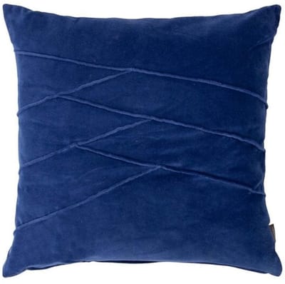 Linen & More fluweel blauwe sierkussen 45 x 45 cm