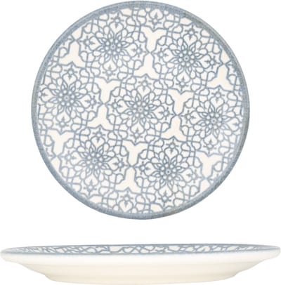 Kütahya Porselen Dessertbord - Casa Blue - Porselein - 17 cm - set van 6