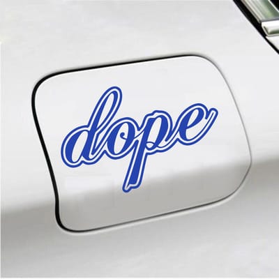 Bumpersticker - Dope - 9,7 X 14,8 - Blauw